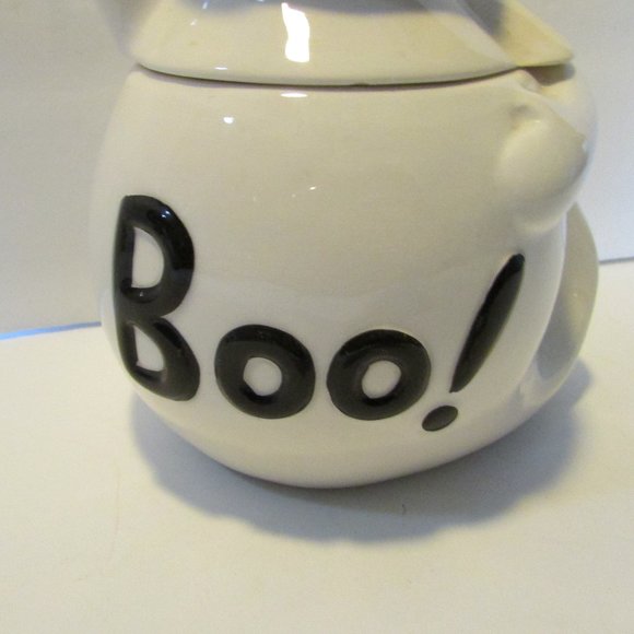 vintage ceramic ghost shape candy jar Halloween fall decor - Picture 4 of 10